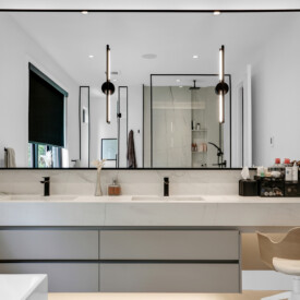 Bathroom Vanity with Glass view